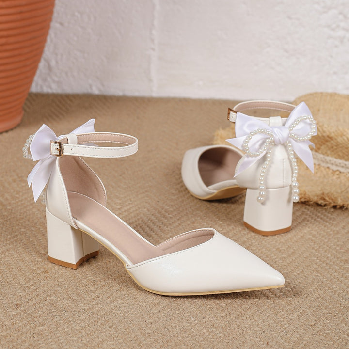 French Floral Pointed Toe Heels