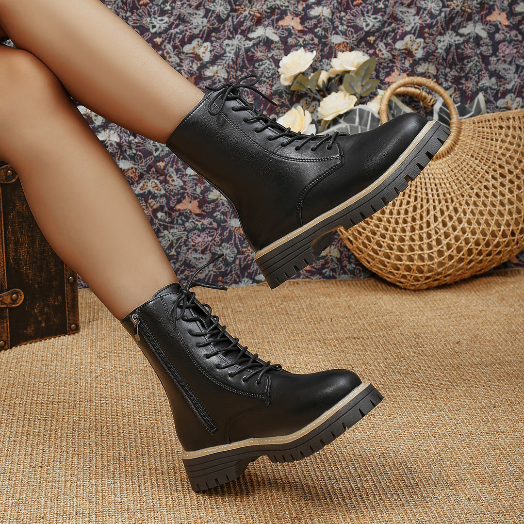 SUNKISSEDSTEP Women’s Heritage Lace-Up Combat Boots
