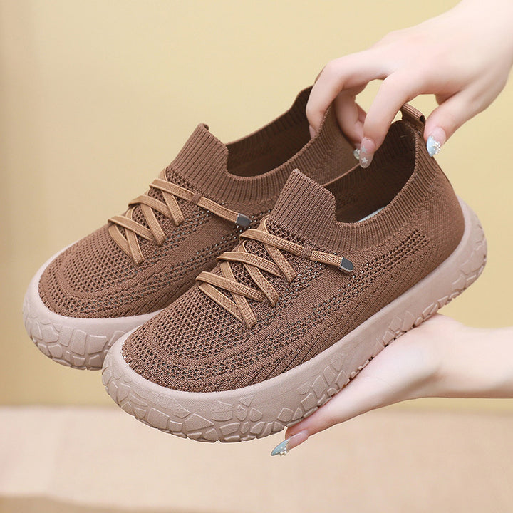 Breathable Knit Slip-On Sneakers