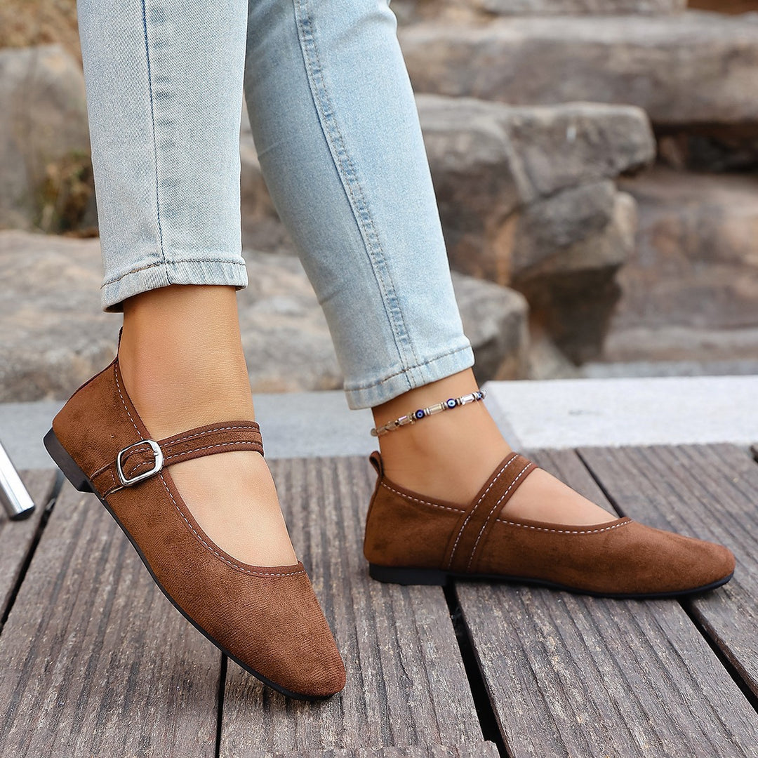 Vintage Square Toe Mary Jane Flats
