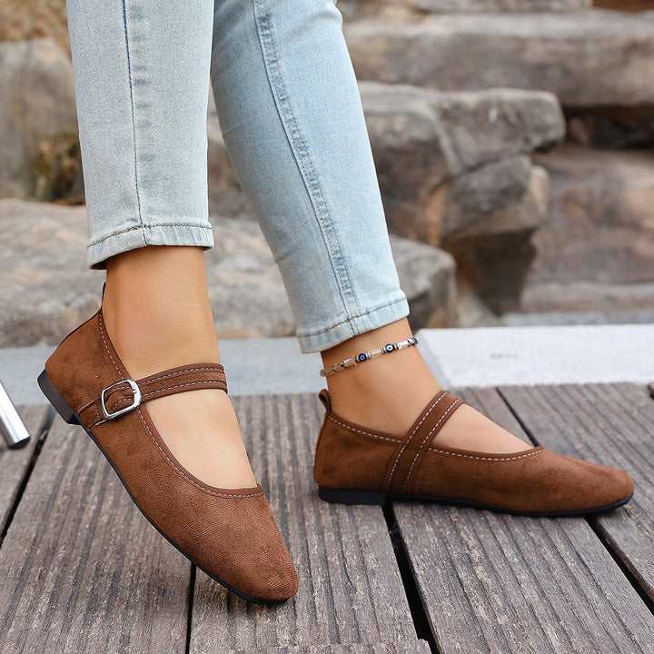 Vintage Square Toe Mary Jane Flats
