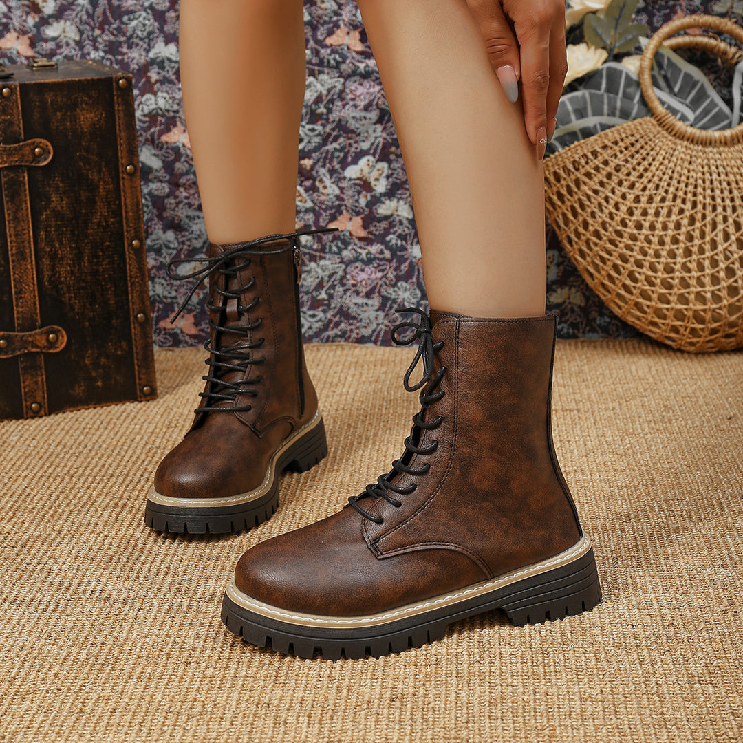 SUNKISSEDSTEP Women’s Heritage Lace-Up Combat Boots