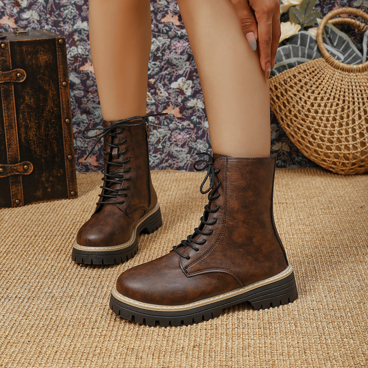 SUNKISSEDSTEP Women’s Heritage Lace-Up Combat Boots