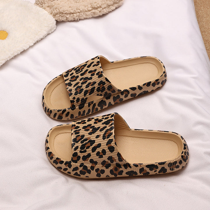 Leopard Print Comfort Slides