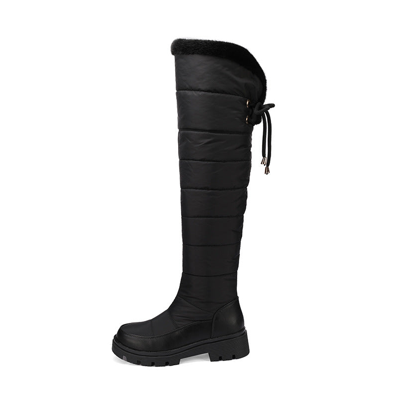 SUNKISSEDSTEP Women’s Fleece-Lined Waterproof Over-the-Knee Snow Boots