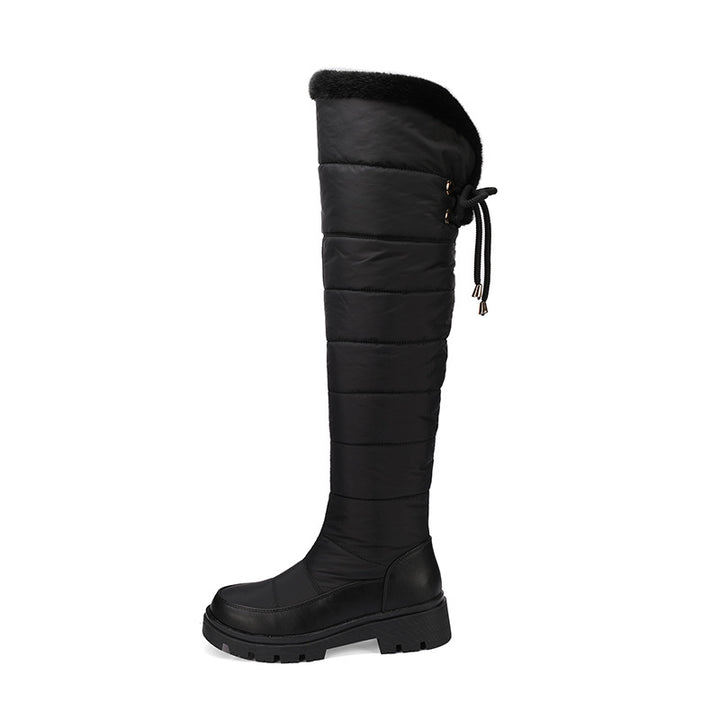 SUNKISSEDSTEP Women’s Fleece-Lined Waterproof Over-the-Knee Snow Boots