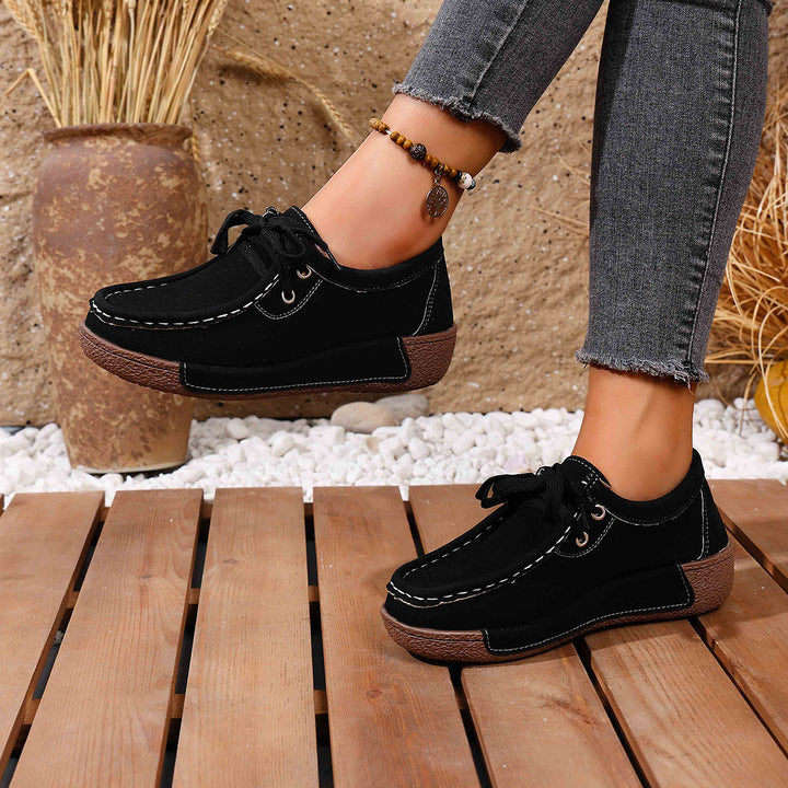 SUNKISSEDSTEP Women’s Heritage Lace-Up Platform Loafers