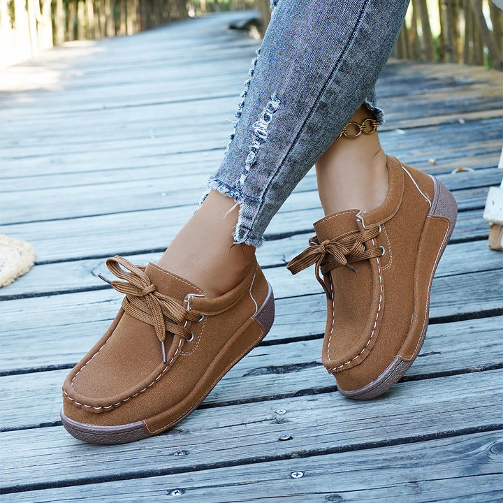 SUNKISSEDSTEP Women’s Heritage Lace-Up Platform Loafers