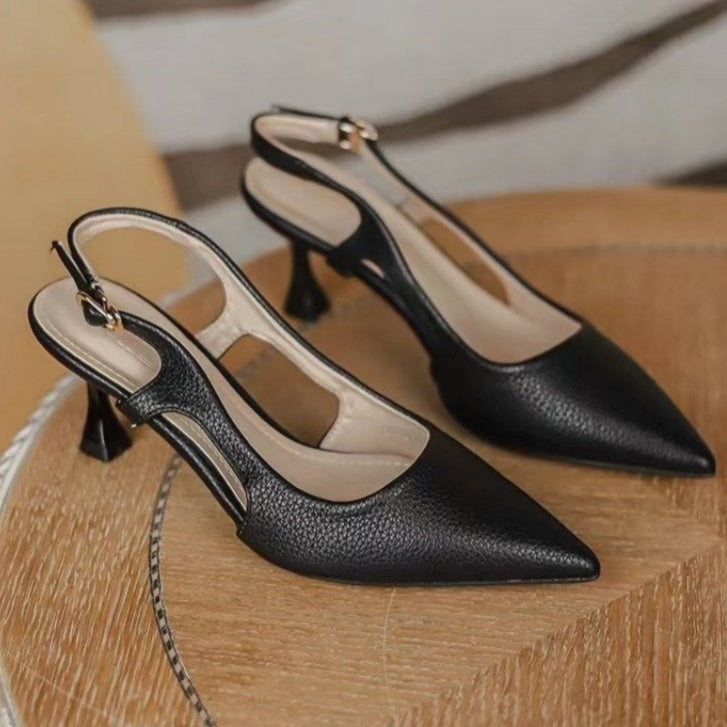 Elegant Slingback Kitten Heel Pumps