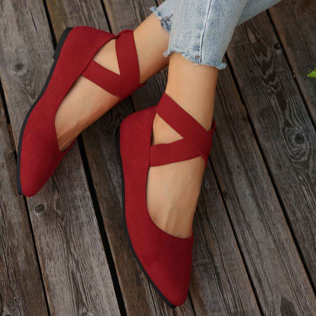 SUNKISSEDSTEP Women’s Velvet Mary Jane Flats