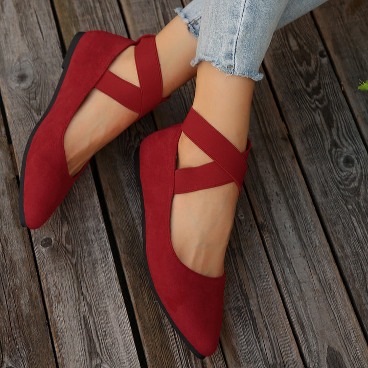 SUNKISSEDSTEP Women’s Velvet Mary Jane Flats