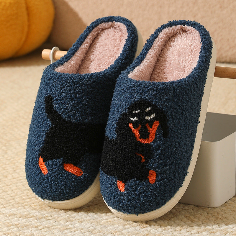 SUNKISSEDSTEP Unisex Cozy Pup Plush Winter Slippers