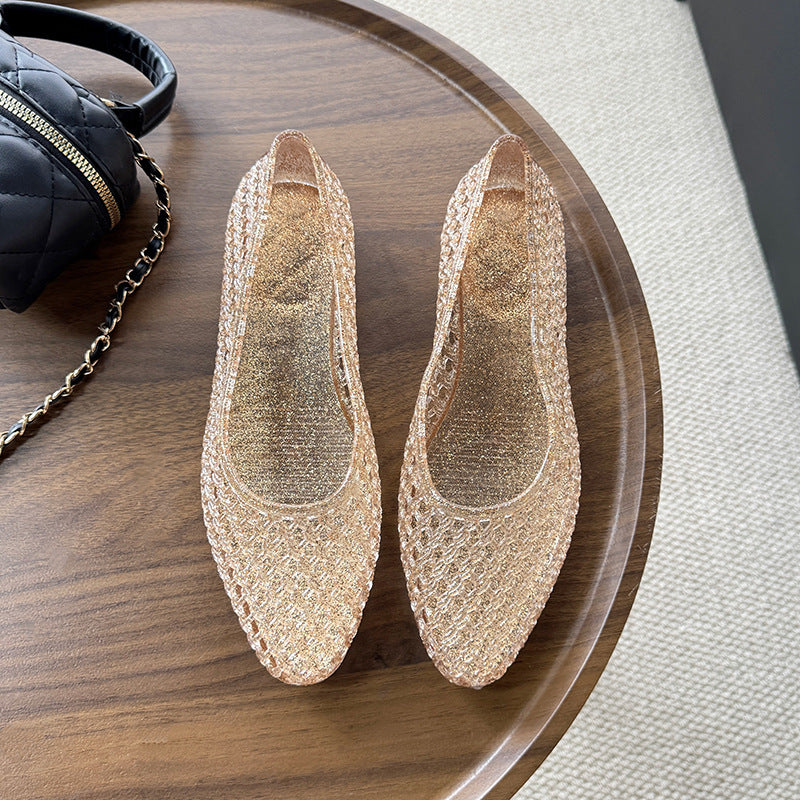 Crystal Mesh Jelly Flats