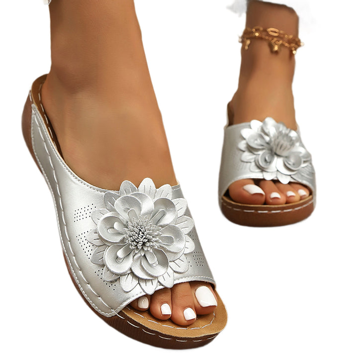SUNKISSEDSTEP Women’s Blossom Platform Wedge Slides (US 6–9.5)