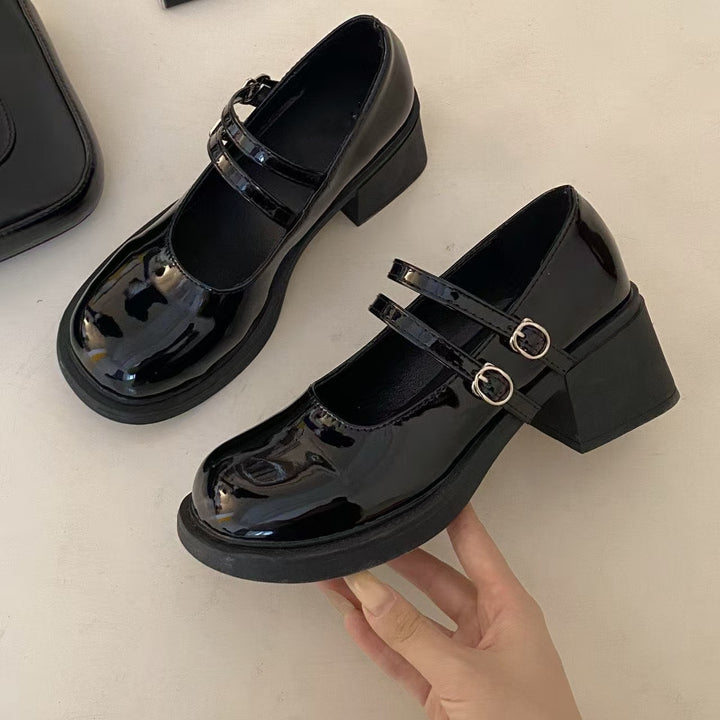 French Mary Jane Platform Shoes