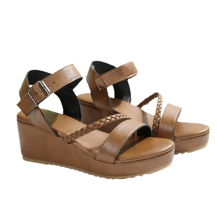 SUNKISSEDSTEP Women’s Aria Braided Platform Wedge Sandals (US 5.5–9.5)