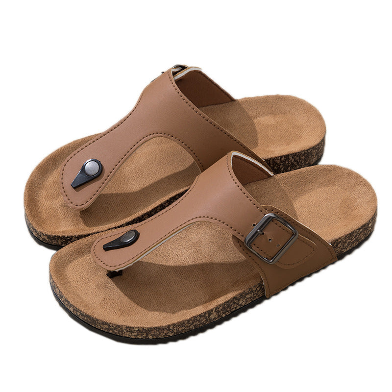 SUNKISSEDSTEP Women’s Coastal Cork Flip-Flop Sandals (US 7–10.5)