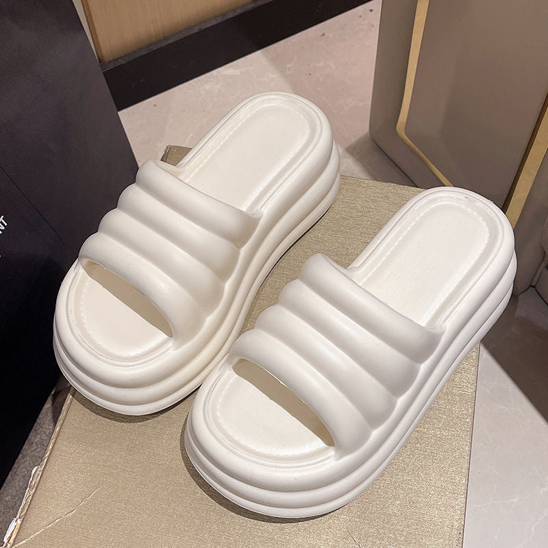 SUNKISSEDSTEP Women’s Ripple Cushion EVA Platform Slides