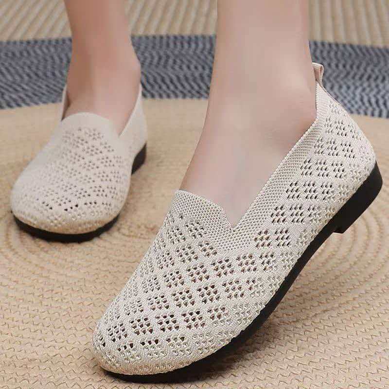 SUNKISSEDSTEP Women’s Airy Knit Slip-On Comfort Flats