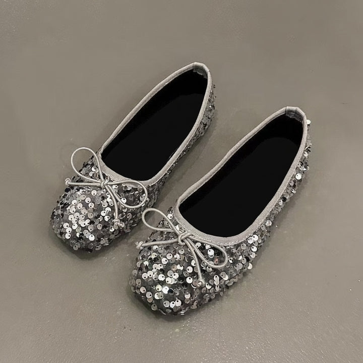 Pearl Sequin Mary Jane Flats
