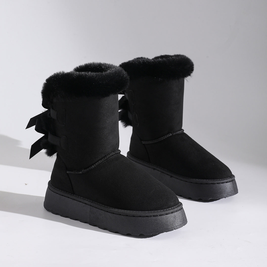 SUNKISSEDSTEP Women’s FrostBow Platform Snow Boots