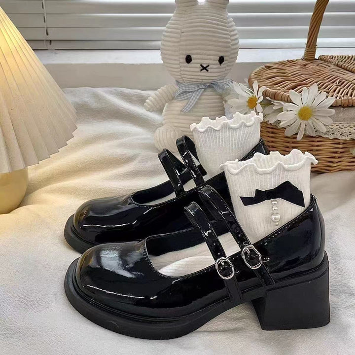 French Mary Jane Platform Shoes