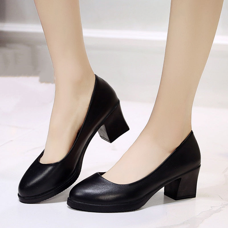 SUNKISSEDSTEP Women’s Classic Block Heel Pumps