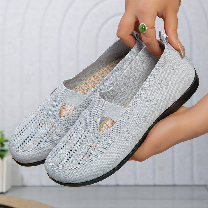 SUNKISSEDSTEP Women’s Breathable Knit Slip-On Walking Shoes