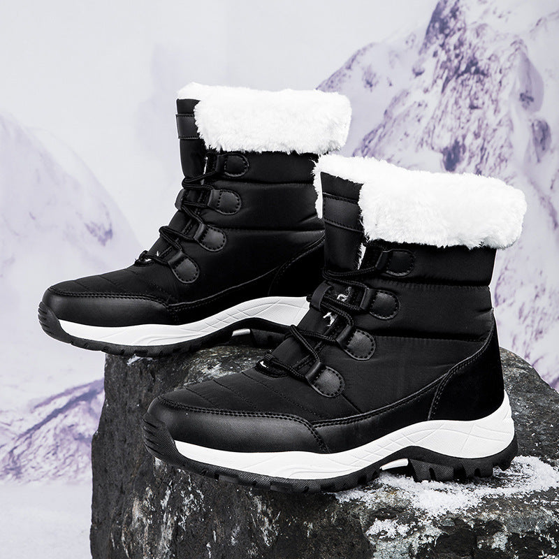 SUNKISSEDSTEP Women’s CozyPlush Lace-Up Snow Boots