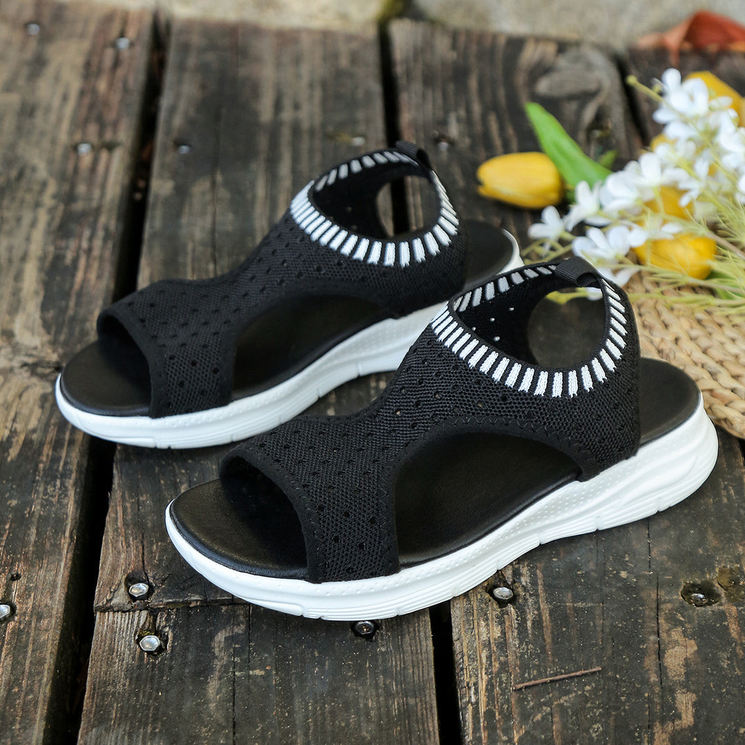 Breathable Knit Platform Sandals