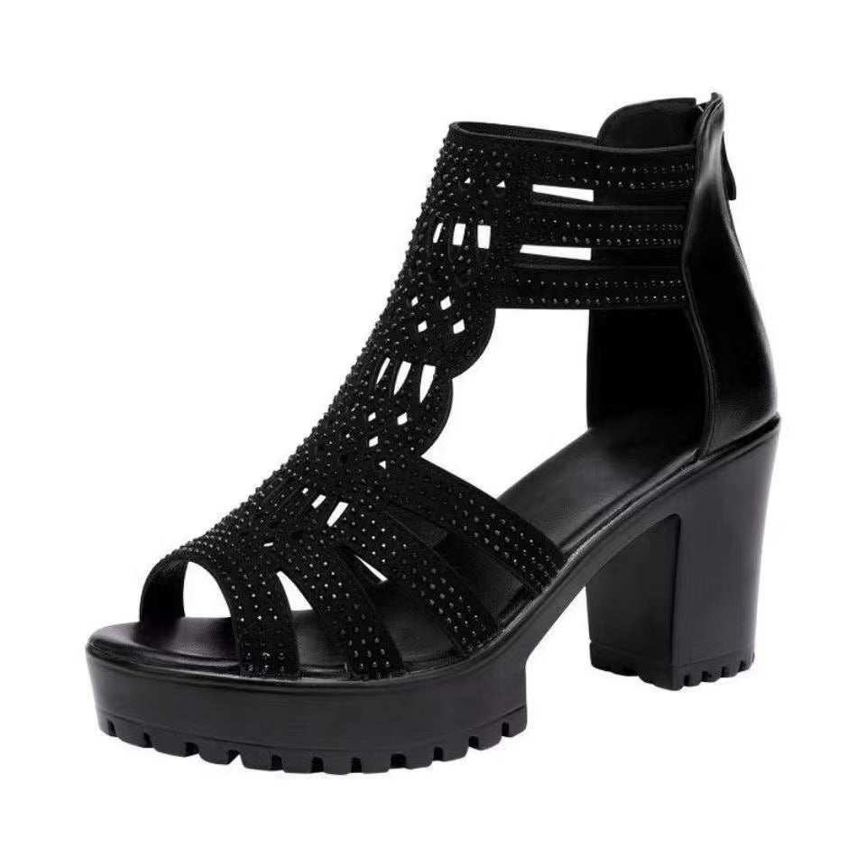 SUNKISSEDSTEP Women’s Verona Peep-Toe Platform Heeled Sandals (US 5.5–8.5)