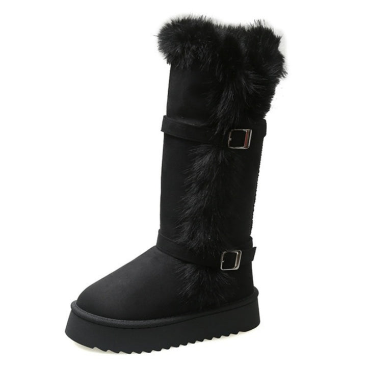 SUNKISSEDSTEP Women’s CozyBuckle Fur-Lined Winter Boots