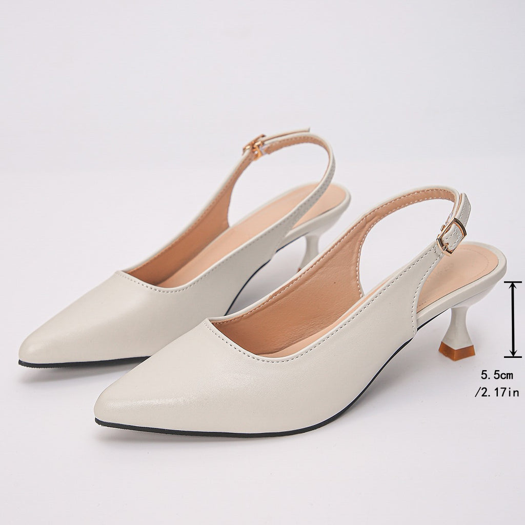 Pointed Toe Slingback Heels