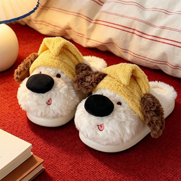 SUNKISSEDSTEP Unisex Cute Animal Plush Platform Slippers