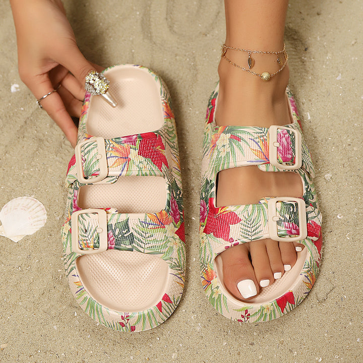 SUNKISSEDSTEP Women’s Harper Adjustable Platform Slides