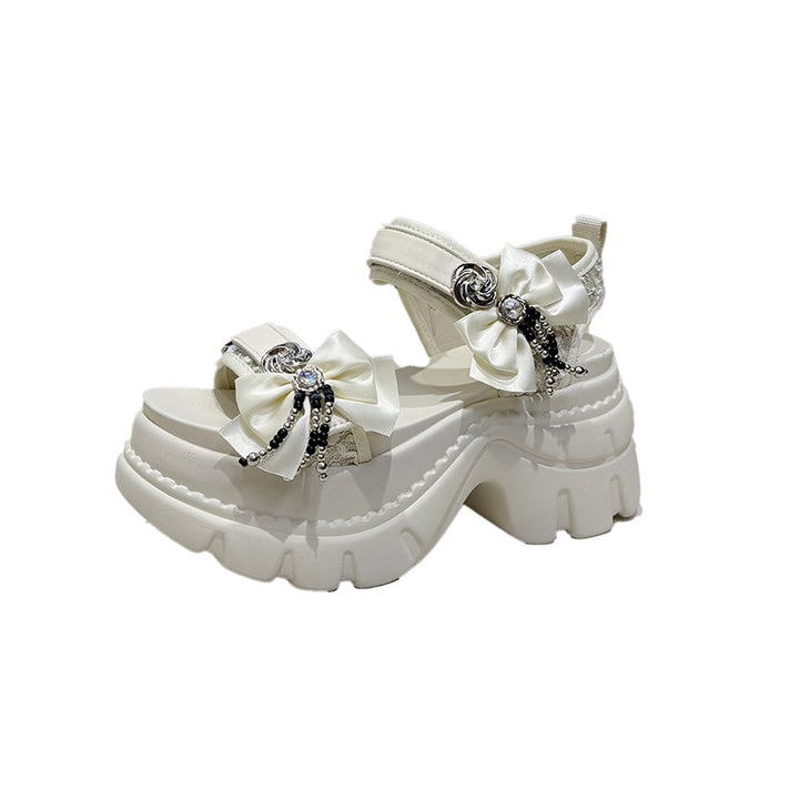 Crystal Floral Platform Sandals