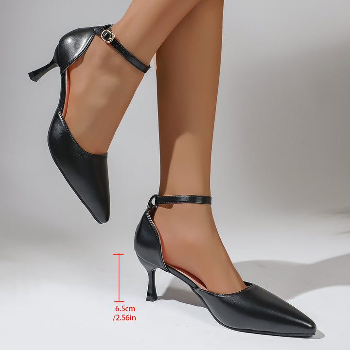Pointed Toe Ankle Strap Heels