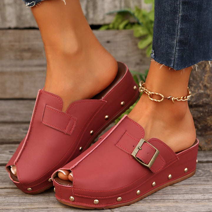 Open Toe Platform Clogs