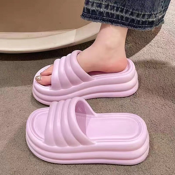 SUNKISSEDSTEP Women’s Ripple Cushion EVA Platform Slides