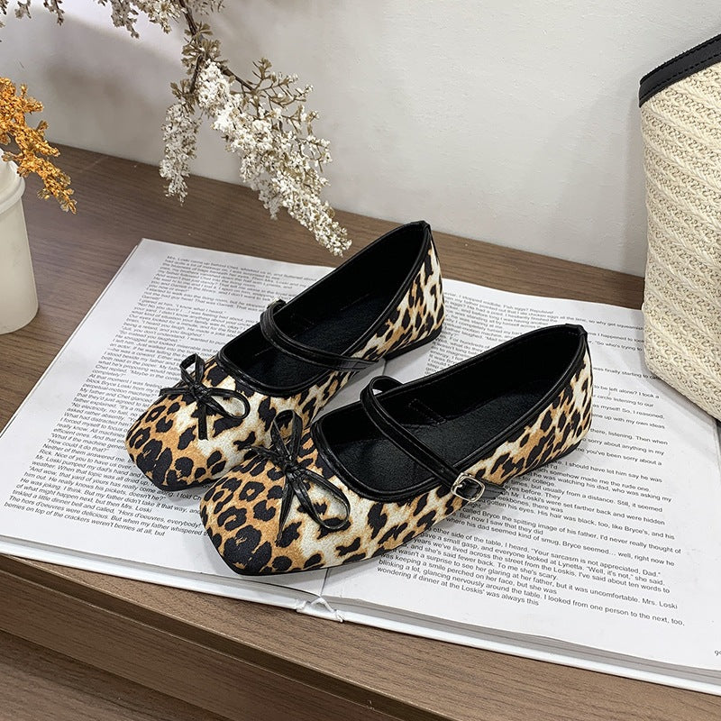 French Bow Mary Jane Flats