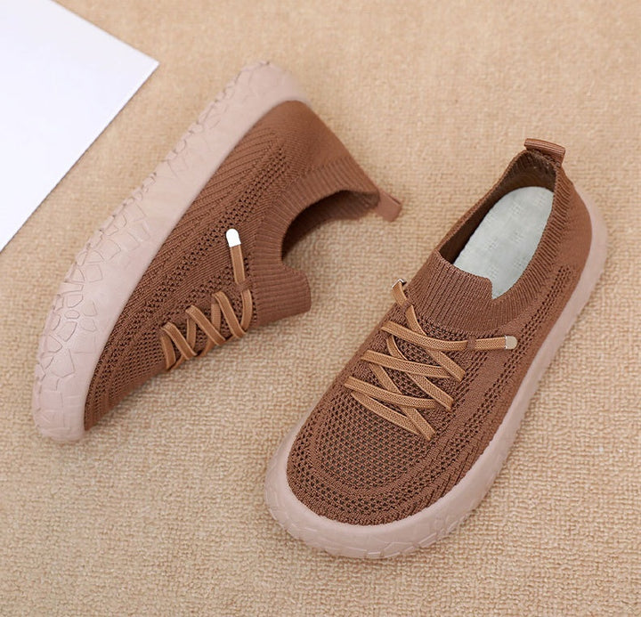 Breathable Knit Slip-On Sneakers