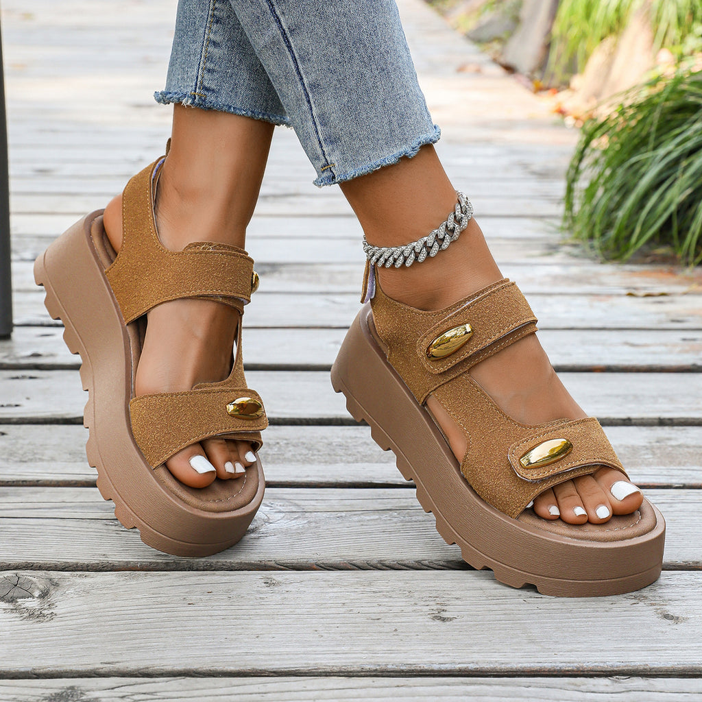 SUNKISSEDSTEP Women’s Retro Trek Platform Sandals (US 5.5–8)