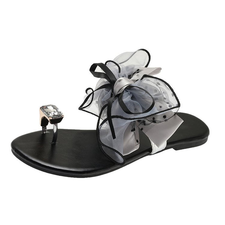 SUNKISSEDSTEP Women’s Isla Bow Toe-Ring Slide Sandals (US 5.5–9)