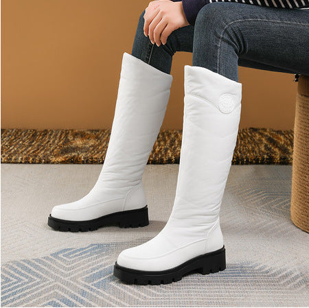 SUNKISSEDSTEP Women’s Quilted Knee-High Platform Snow Boots