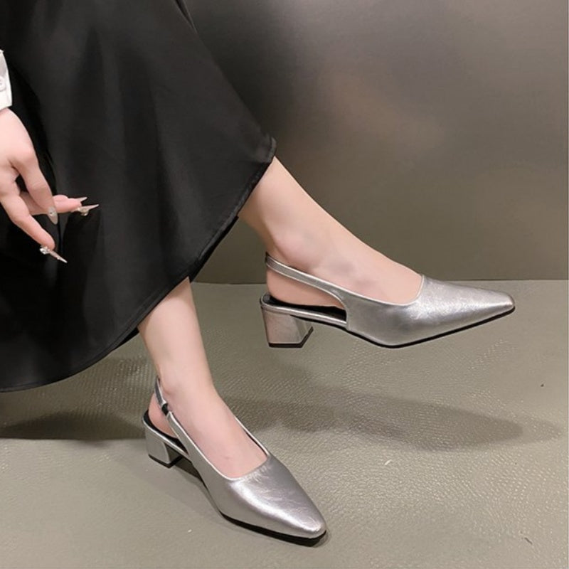 Pointed Toe Slingback Sandals
