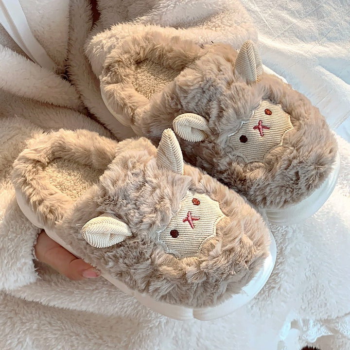 SUNKISSEDSTEP Women’s Cozy Sheep Plush Slippers