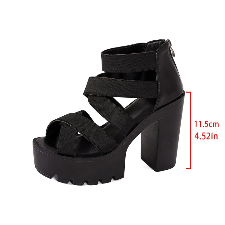 SUNKISSEDSTEP Women’s Platform Heel Sandals (US 6–9.5)