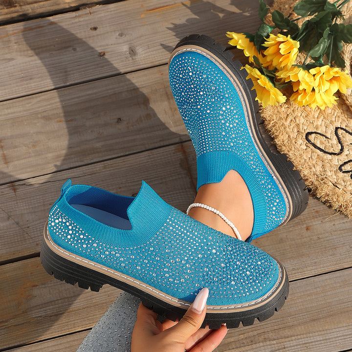 SUNKISSEDSTEP Women’s Sparkle Knit Sock Walking Shoes