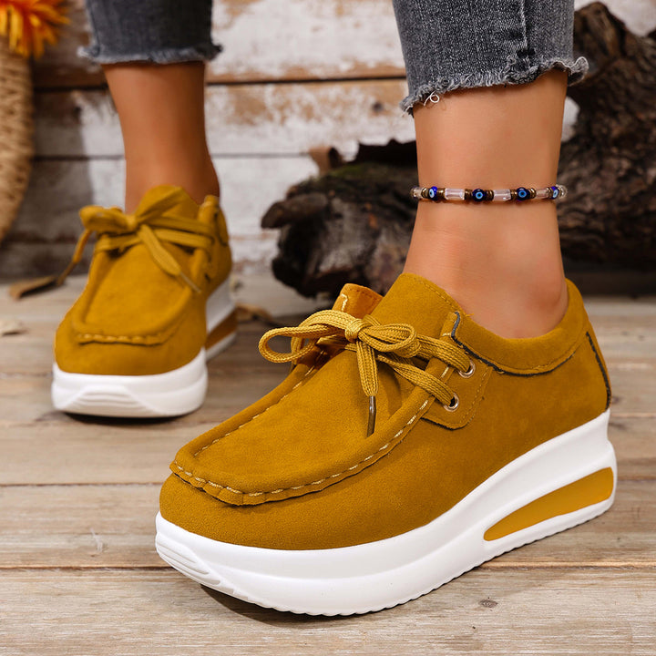 SUNKISSEDSTEP Women’s Lace-Up Platform Casual Shoes