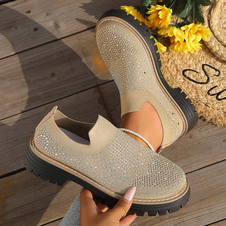 SUNKISSEDSTEP Women’s Sparkle Knit Sock Walking Shoes